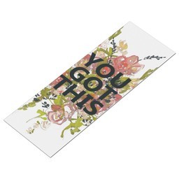 Yoga Mat (70" x 24") with Empower Flowers design