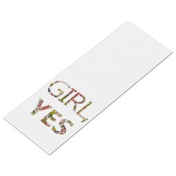 Yoga Mat (70" x 24") with Girl, Yes design