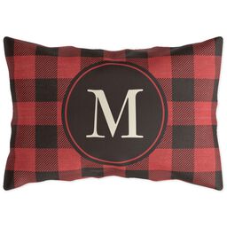 Outdoor Pillow 14x20 with Bold Monogram design