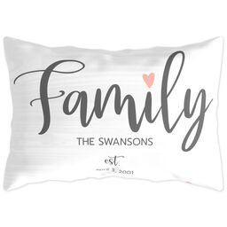 Outdoor Pillow 14x20 with Heart of the Family design