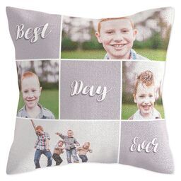 17x17 Tapestry Woven Pillow with Best Day Ever design