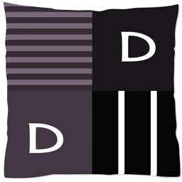 16x16 Throw Pillow with Geometric Stripes design