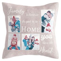17x17 Tapestry Woven Pillow with Good To Be Home design