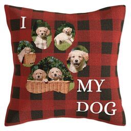 17x17 Tapestry Woven Pillow with I Paw My Dog design