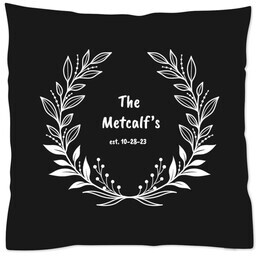 16x16 Throw Pillow with Laurel Family design