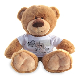 Photo Teddy Bear with Scribble Love design
