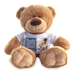 Photo Teddy Bear with Thankful, blessed design