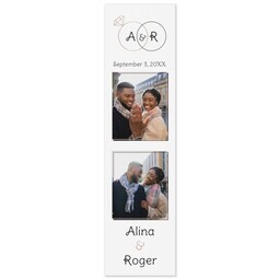 Photo Booth Magnet - Single with Wedding Rings design