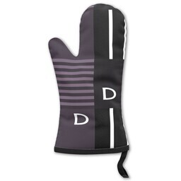 Oven Mitt with Geomotric Stripes design