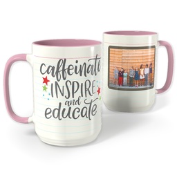 Pink Photo Mug, 15oz with Favorite Teacher design