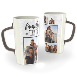 12oz Cafe Mug with Family First design