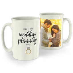 Bistro Photo Mug, 18oz with Wedding Planning design
