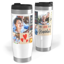 14oz Personalized Travel Tumbler with We Love You Grandad design