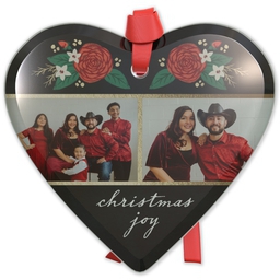 Heart Acrylic Ornament with All Rosy design