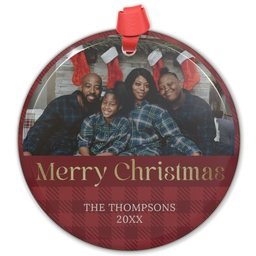 Circle Acrylic Ornament with Homey Tree Trimmings design