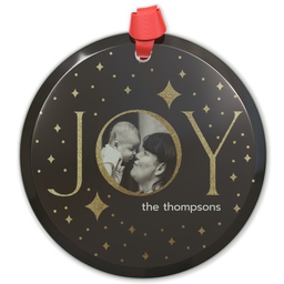 Circle Acrylic Ornament with Joyful Times design