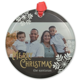 Circle Acrylic Ornament with Merry Times Ahead design