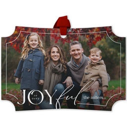 Personalized Metal Ornament - Modern Corners with Mixed Font Folly design