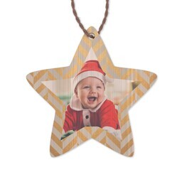 Bamboo Ornament - Star with Gold Editable design