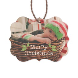 Bamboo Ornament - Winsome with Merry Christmas design