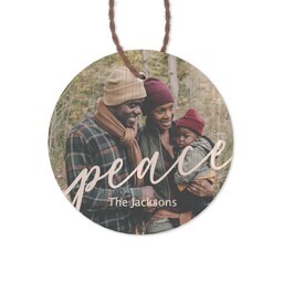 Bamboo Ornament - Round with Peace Editable design