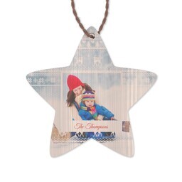 Bamboo Ornament - Star with Sweater design