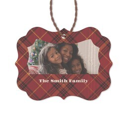 Bamboo Ornament - Winsome with Tartan Red Editable design