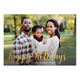 4.25x6 Postcard  with Elegant Happy Holidays design