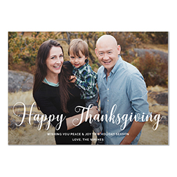 4.25x6 Postcard  with Elegant Thanksgiving design