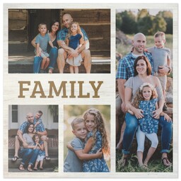 16x16 Xchange Print with Family Rustic design