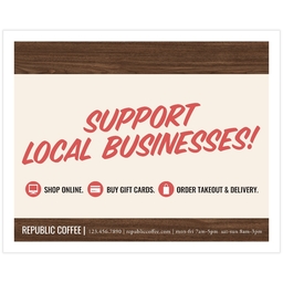 11x14 Board Prints with Old School Business Support design