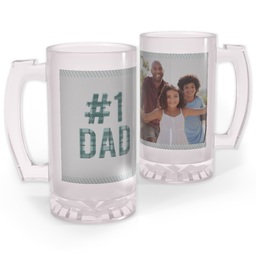 Personalized Beer Stein with Plaid Dad design