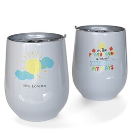 Personalized Wine Tumbler with Playground Fun design