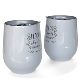 Personalized Wine Tumbler with Seeds That Grow Forever design
