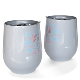 Personalized Wine Tumbler with Inspire Dreams design