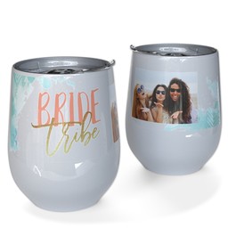 Personalized Wine Tumbler with My Bride Tribe design