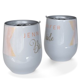Personalized Wine Tumbler with The Bride design