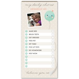 Notepad with Believe You Can Beige design