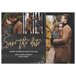 3.5x5 1 Hour Postcard with A Touch Of Sparkle Save The Date design