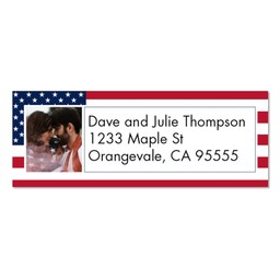 Address Label with Salute The Flag design
