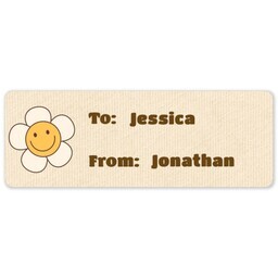 Address Label Sheet with Flowers And Smiles design