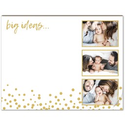 Photo Notepad Planner with Gold Confetti design
