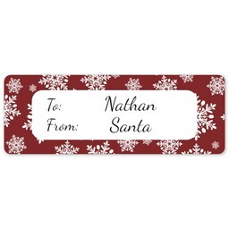 Address Label Sheet with Let It Snow and Snow design