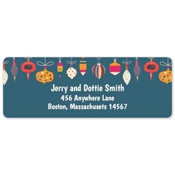 Address Label Sheet with Merry Ornaments design