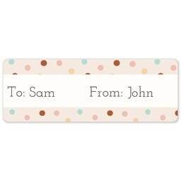 Address Label Sheet with Neutral Dots design