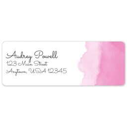 Address Label Sheet with Pink Watercolor design
