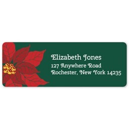Address Label Sheet with Poinsettia design