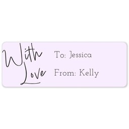 Address Label Sheet with Script With Love design