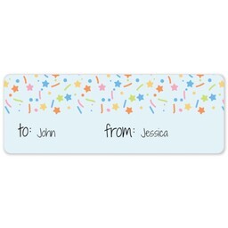 Address Label Sheet with Sprinkles And Stars design