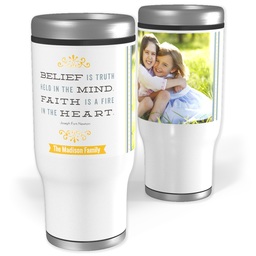 Stainless Steel Tumbler, 14oz with Inspirational Quotes design